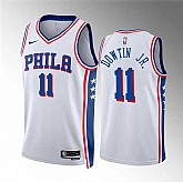 Men's Philadelphia 76ers #11 Jeff Dowtin Jr White Association Edition Stitched Jersey Dzhi,baseball caps,new era cap wholesale,wholesale hats